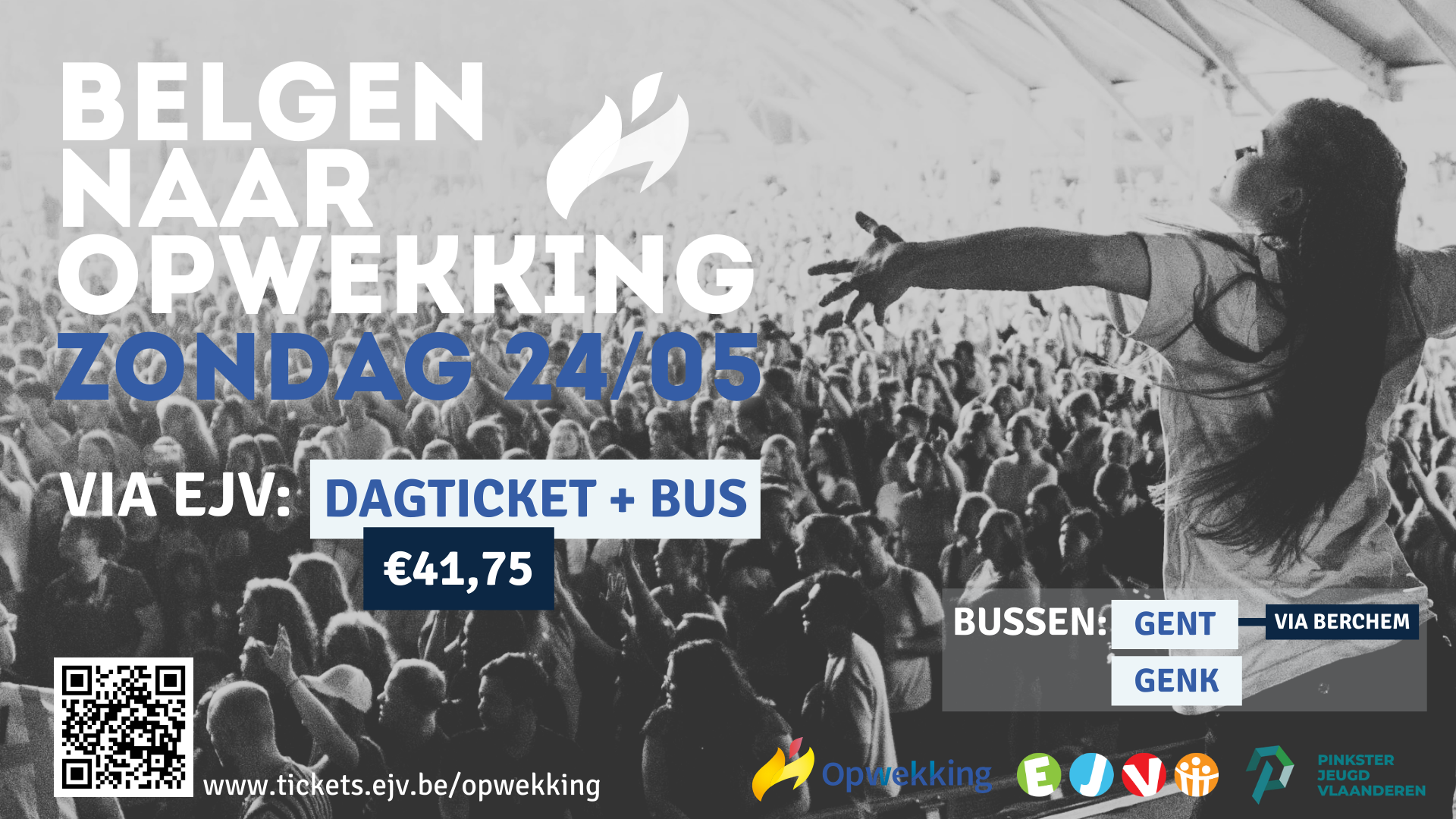 flyer 'Belgen naar Opwekking'